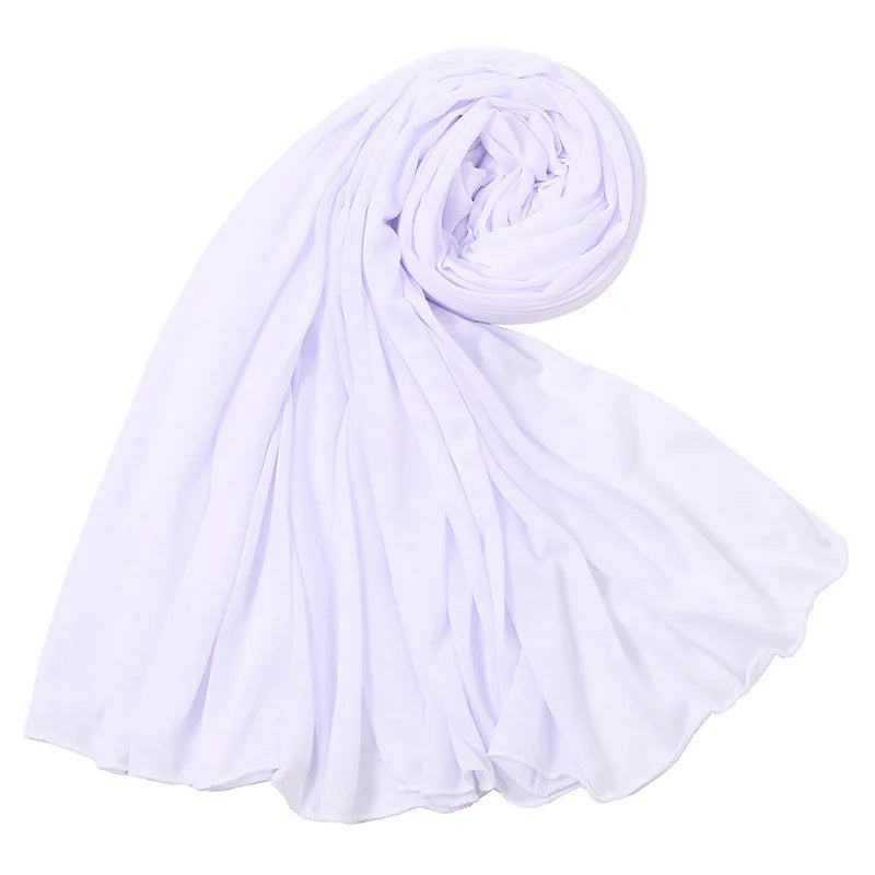 Hot Muslim Fashion Woman Soft Hijabs Scarf Shawl Plain Cotton Jersey Scarves Turban Women Long Shawls Head Wrap Headband Abaya