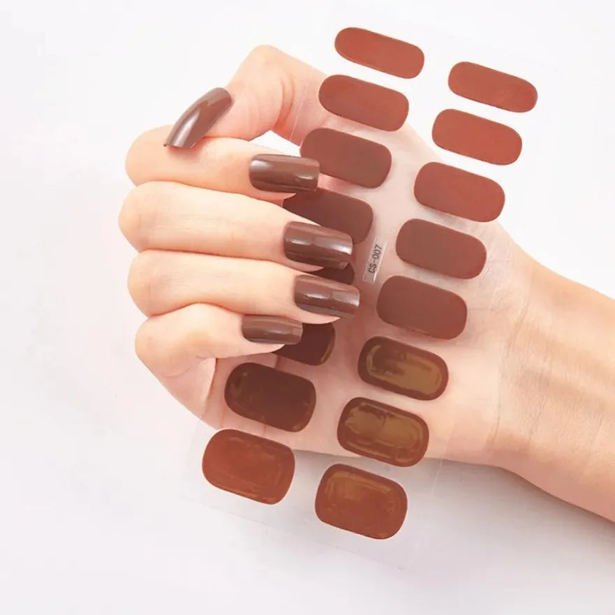 Glitter Gradient Full Cover Nail Art Stickers Fashion Silver Purple Nail Polish Strips DIY Waterproof Nail Foil Sticker Manicur