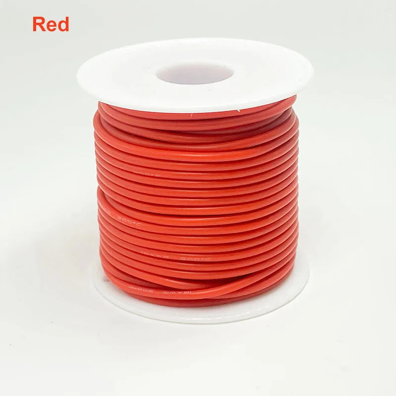 Soft Silicone Connection Cable 16AWG 18AWG 20 22 24 26 28AWG 30AWG 0.08mm Tinned Copper Wire For DIY, Automotive, Power Wiring.