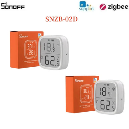 SONOFF SNZB 02D Zigbee Temperatur-Feuchtigkeitssensor SNZB-02D mit LCD-Bildschirm für EWeLink SONOFF ZigBee Bridge Alexa Alice