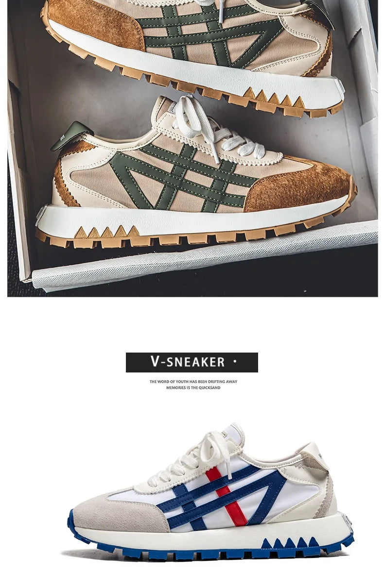 New men's trendy versatile casual sports shoes, men's thick-soled lightweight non-slip breathable trendy shoes кроссовки мужские.