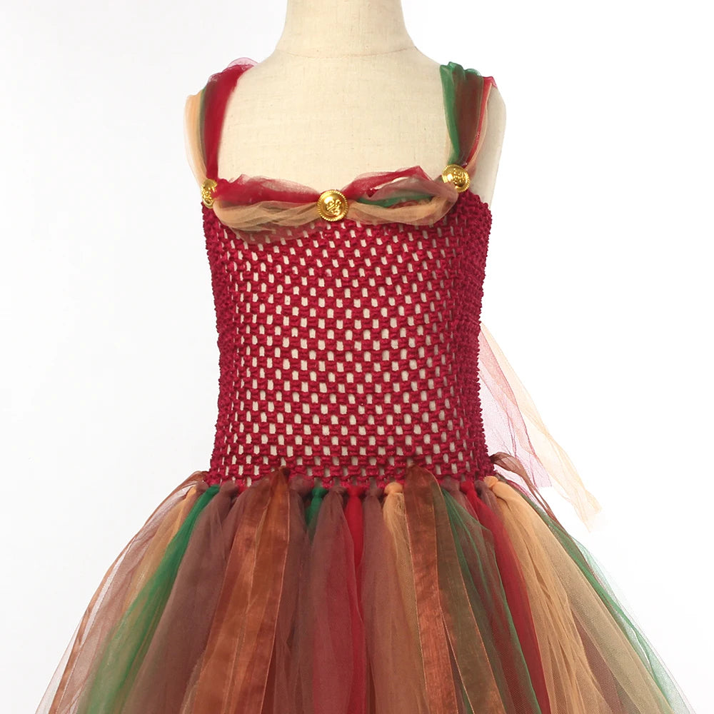 Wald Fee Prinzessin Kostüm für Halloween Geburtstag Party Phantasie Kleid Herbst Kinder Woodland Nymph Pixie Kleid Tutu Kleid Flügel