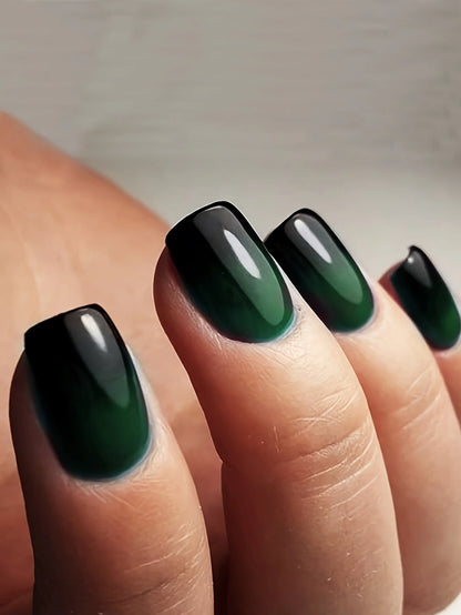 24pcs/set short square fake nails for women cute bride heart white french tips faux ongles y2k press on false nail supplies