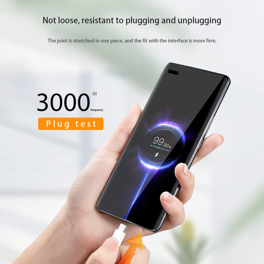 Fast Charging USB Type C Cable 66W/40W Mobile Phone Charging Cable 6A/5A for Xiaomi Redmi POCO Huawei Honor OPPO VIVO.