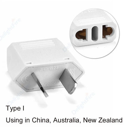 US-Elektrostecker-Adapter, europäisch, EU auf US, Amerika, China, CN, Kanada, CA, Reiseadapter, 2-poliger Stecker, Typ A, Konverter, Netzteil
