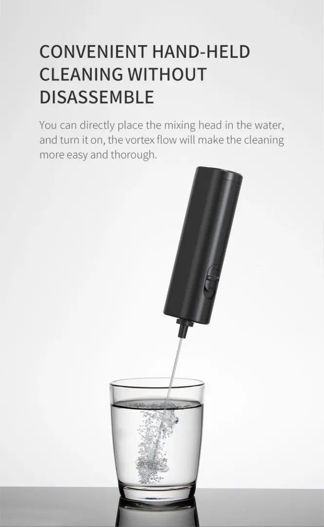 Electric milk frother, coffee frother, household mini milk frother, milk mixer, handheld wireless whipper.