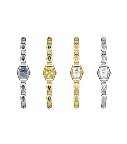 BS New Natural Black Gold Abalone Shell French Vintage Design Watch Woman Elegant Luxury Tonneau Dial Quartz Women's Watches.