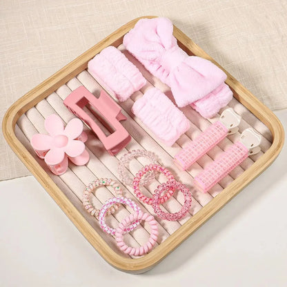 58-Piece Hair Accessories Set Butterfly End Hair Ties Shark Clip Flower Hair Grips Hair Bands Hair Accessories for Women Girls