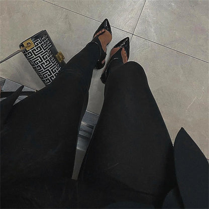 Korean Fashion Winter Black Slim High Waisted Skinny Y2K Women Tight Pants Sexy Glitter Casual Club 2025 Leggings Pants Long.