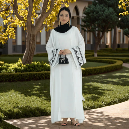 Dubai Open Abaya Embroidery Long Cardigan Women Muslim Dress Kimono Jalabiya Ramadan Kebaya Caftan Marocain Femme Robe Abayas.