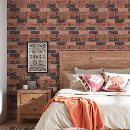 10/20pcs 3D Faux Brick Peel and Stick Wall Panels, Waterproof PVC Wall Stickers, Easy to Install, Home Wall Decor