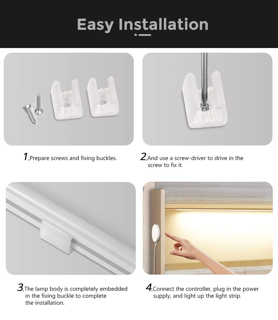 DC 12V Neon Light LED Strip Penetrable Wood Hand Sweep Touch Sensor Switch Dimmable Neon Rope Tube Lamp DIY Home Garden Decor.