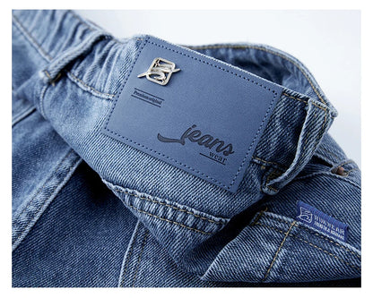 Mens Minimalist Loose Straight Wide Leg Denim Jeans 2025 Autumn Winter Retro Drape Comfortable Casual Pants Plus Size 38