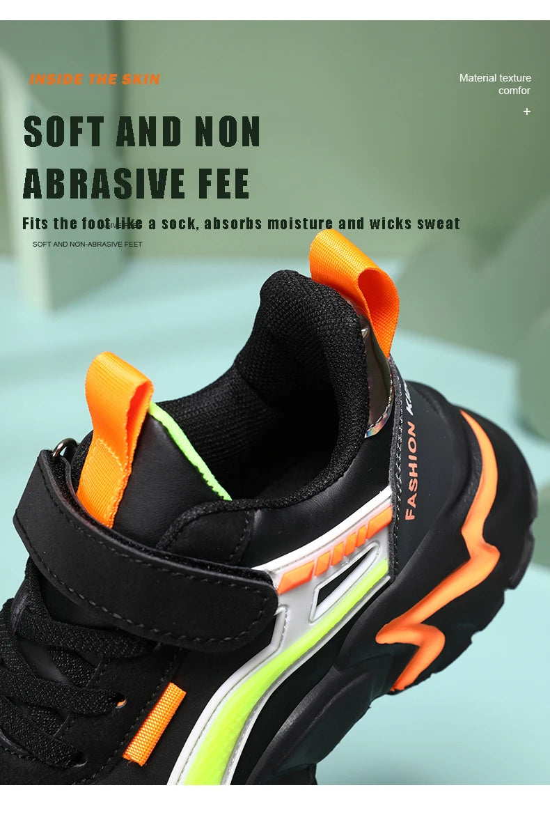 Kids Casual Boys Shoes Soft Sole Kids Shoes Non-slip Sneakers Shoes Outdoor Student's Children Pink Girls Sport Walking Footwear.