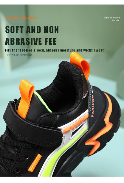 Kids Casual Boys Shoes Soft Sole Kids Shoes Non-slip Sneakers Shoes Outdoor Student's Children Pink Girls Sport Walking Footwear.