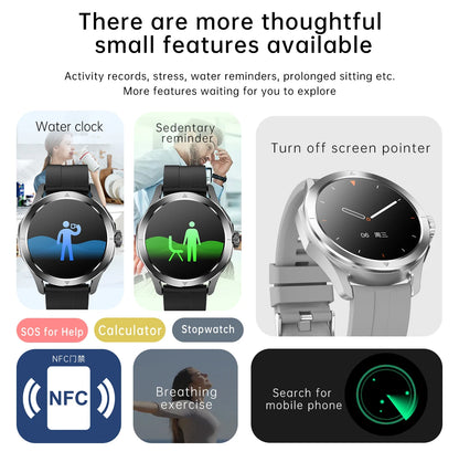 New For Xiaomi S4 Ultra Outdoor Sports Smart Watch Men 1.53 inch AMOLED NFC GPS Compass Heart rate Waterproof BT Call Smartwatch