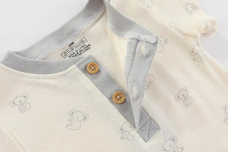 Kiddiezoom 3-teiliges Sommermode-Cartoon-Body für Jungen und Mädchen, weiche Onesies für Neugeborene.