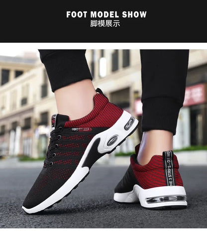 Professional Running Shoes For Men Lightweight Men's Designer Mesh Sneakers Lace-Up Male Outdoor Sports Tennis Shoe.