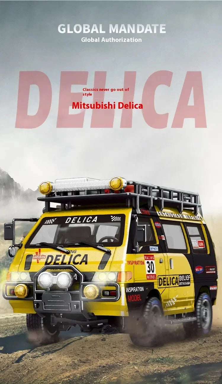 1/24 RC Car 1:24 Scale Mitsubishi Delika Car Model 2WD/4WD High Speed Remote Control Car Toy With Light Gift.