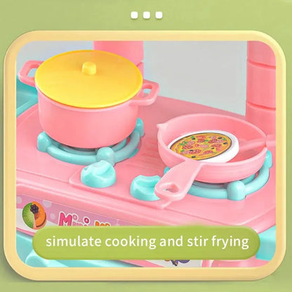 Play House Kitchen Toy Set Simulation Mini Cooking Tableware Play House Toy.