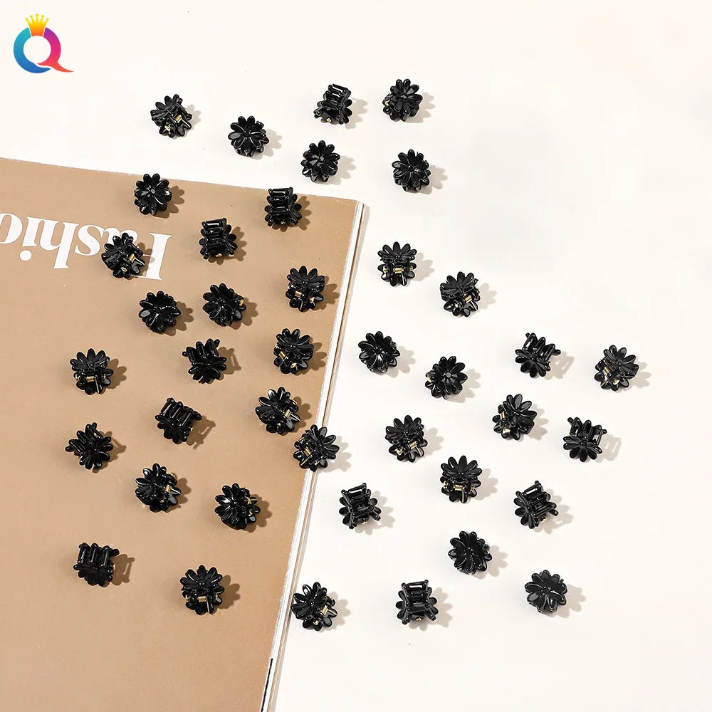 50Pcs Flower Hair Clips Multi color Mini Cute Hair Styling Accessories for Girls and Women Birthday Gifts,10 Colors at Least