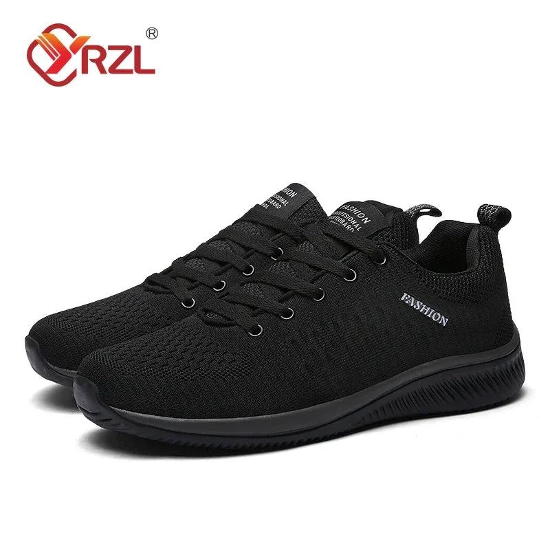 YRZL Sneakers Men Running Shoes Lightweight Sport Shoes Classical Mesh Breathable Casual Shoes Fashion Man Sneakers