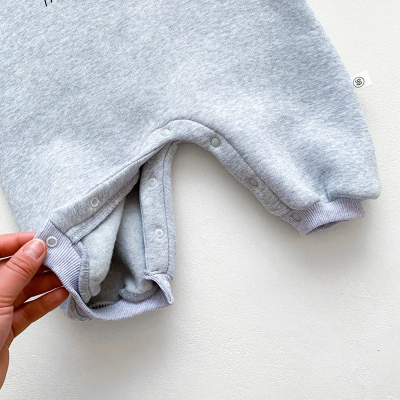 Neuankömmling Cartoon Dino Print Baby Neugeborenen Stram pler Säuglings mädchen Overalls Langarm Jungen Kleidung ein Stück