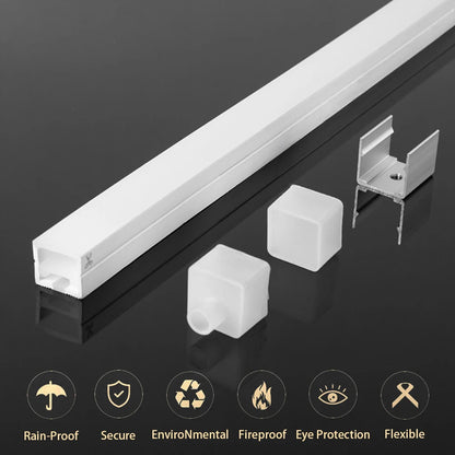 IP67 Waterproof Flexible LED Neon Silicone Light Tube For WS2812B WS2811 WS2815 5050 COB RGB Light Strip Ourdoor Decoration.