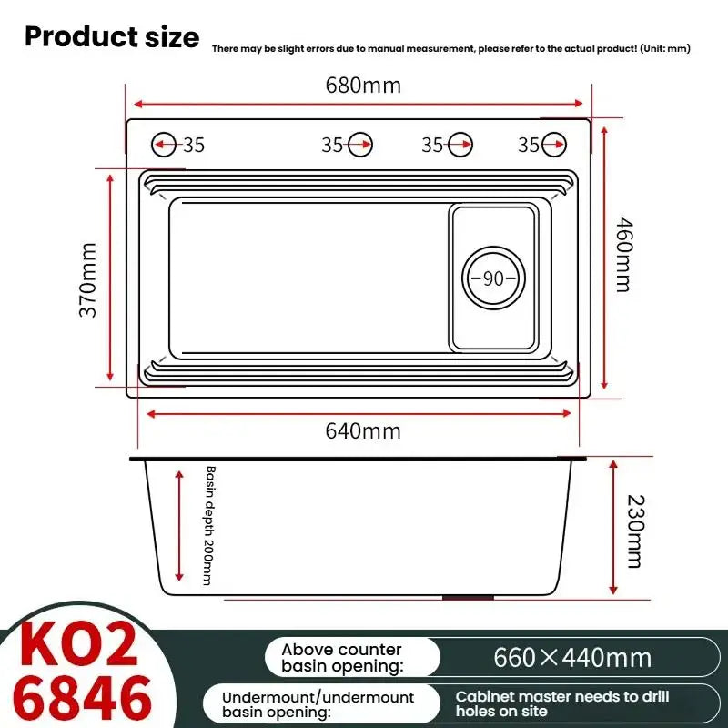 Gray 304 Stainless Steel Kitchen Sink Wash Dish Bowl Nano Embossing Large Single Slot Multifunctional Household Undermount Basin