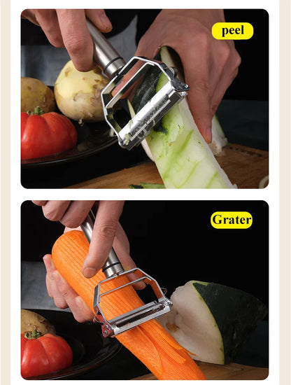 Multifunctional Stainless Steel  Kitchen Peeler Fruit Vegetable Potato Carrot Cucumber Grater Julienne Durable Vegetable Slicer