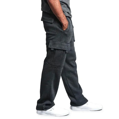 Men's Cargo Sweatpants Autumn Long Pants Loose Sport Fit Jogging Overalls Joggers Sweat Pocket Pants Cargo Trousers Streetwear.