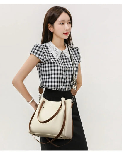 Genuine High Quality Leather Shoulder Crossbody Bags for Women Luxury Handbags Women Bag Large Capacity Soft Tote Messenger Bag.