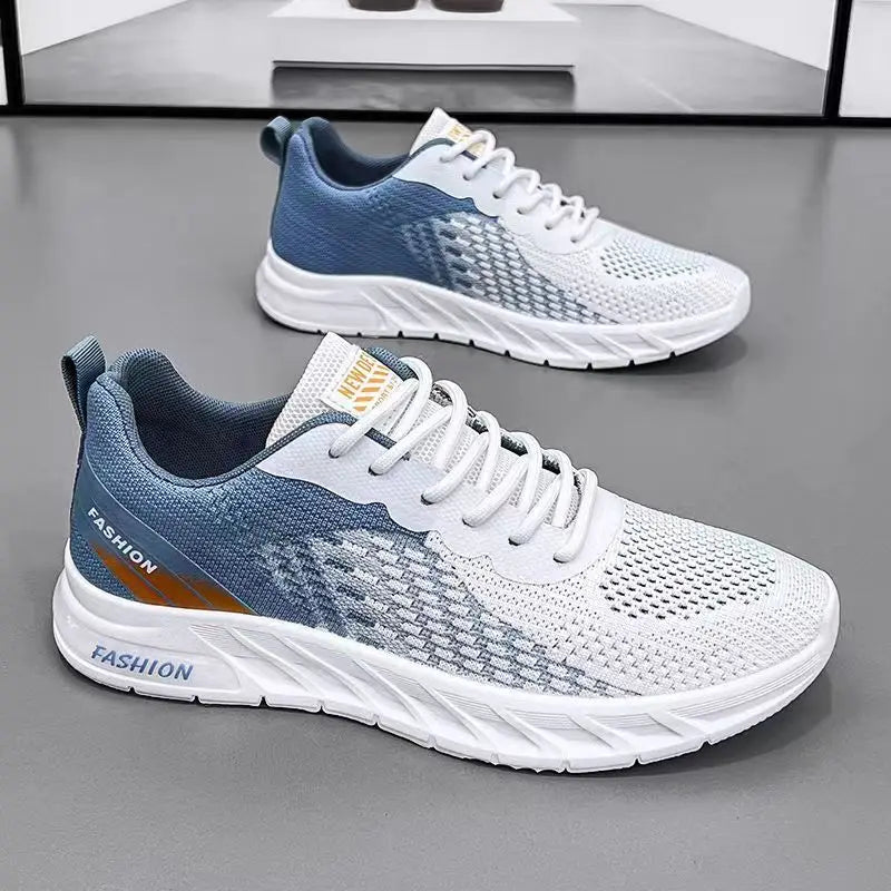 Mens Running Shoes Breathable Knit Sport Sneakers Cushion Lightweight Casual Gym Athletic Trainers Jogging Tennis Shoes.