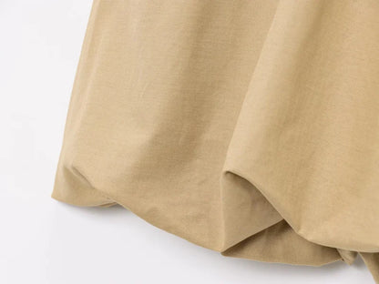 ETJ's Spring 2025 new women's ZW series, elegant and romantic style, high-waisted casual shorts with a ball cut.