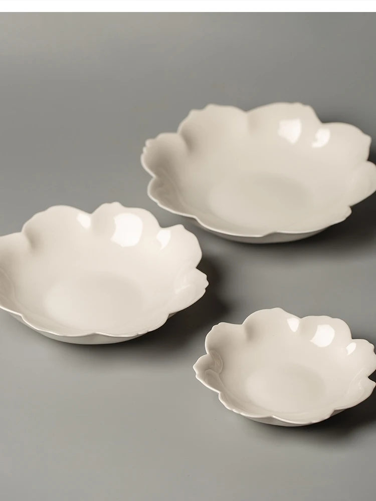 color petal household ceramic dish hotel restaurant tableware.