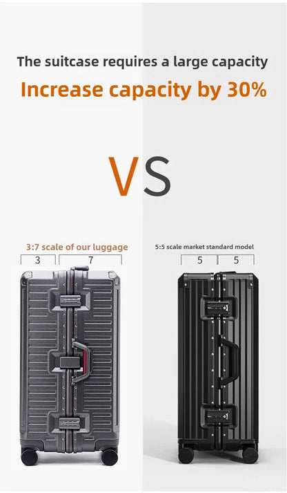 20-Zoll-Rollgepäck für die Kabine, multifunktionaler Reisekoffer, Passwortsperre, omnidirektionales Rad, Rollgepäckkoffer.