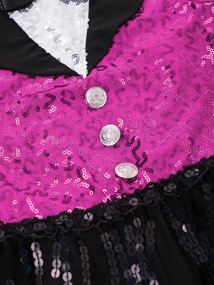Kind Mädchen Ärmellose Glänzende Pailletten Quaste Boyshorts Kleid Latin Jazz Dance Cha-cha Samba Bühne Leistung Kostüm Dancewear.