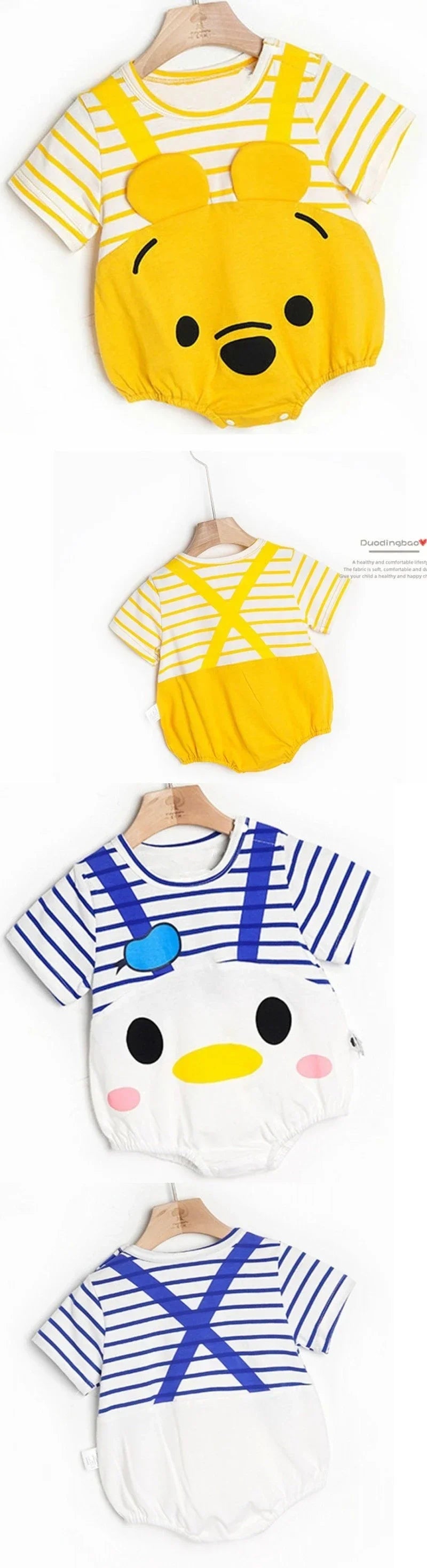 Baumwolle Neugeborenen Baby kurze Ärmel Dreieck Stram pler Junge Mädchen Cartoon Hosenträger Kleidung Overalls insgesamt ein Stück 0-24m.