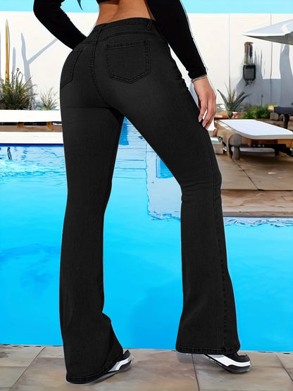 Women's high waist hip lifting slimming FLARE PANTS Jeans.