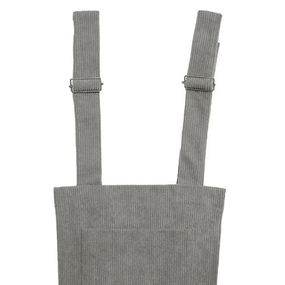 Adjustable Basic Velvet Overalls Women's Pure Color Simple Style Autumn New Arrival Fashionable Female Bib Pants.