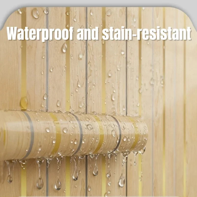 Foam Wallpaper Wall Panel with Gold Studded for Kitchen Backsplash Bathroom Waterproof Aluminum Foil Bottom Stripe Wall Stickers