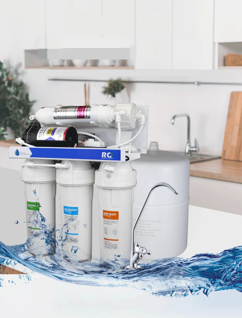 Water Purifier Reverse Osmosis Pure Machine 90G Large Flow Automatic Flush Under The Household Kitchen Direct Drink Filtration.
