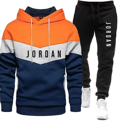 Men's casual jogging sportswear 2025, hoodie + casual sport pants, a warm and fashionable autumn and winter 2-piece set.