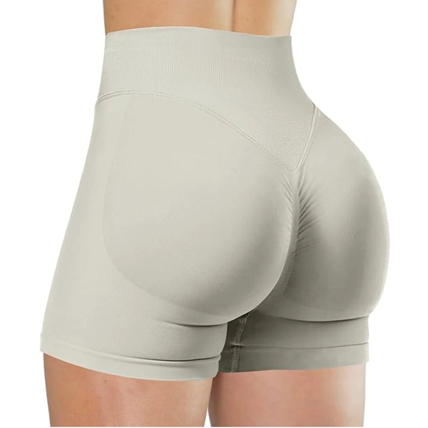 Summer High Waisted Yoga Shorts Fashionable and Sexy Running Fitness Pants Solid Color Yoga Leggings.