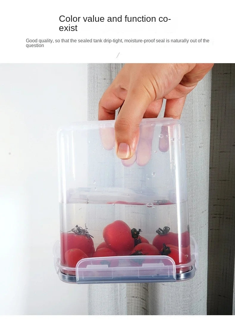 Airtight Food Storage Containers With Lids Thickened Transparent Square Jars For Kitchen Pantry Organization - Dry Food Cereal.