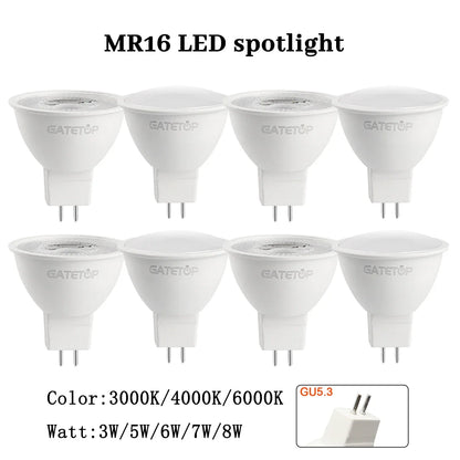 10PCS MR16 LED Strahler Birne GU5.3 Lampada AC 110V 220V 12V Bombillas Spot Licht Ersetzen Die 50W Halogen Lampe Hause Derection.