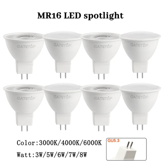 10PCS MR16 LED Strahler Birne GU5.3 Lampada AC 110V 220V 12V Bombillas Spot Licht Ersetzen Die 50W Halogen Lampe Hause Derection.