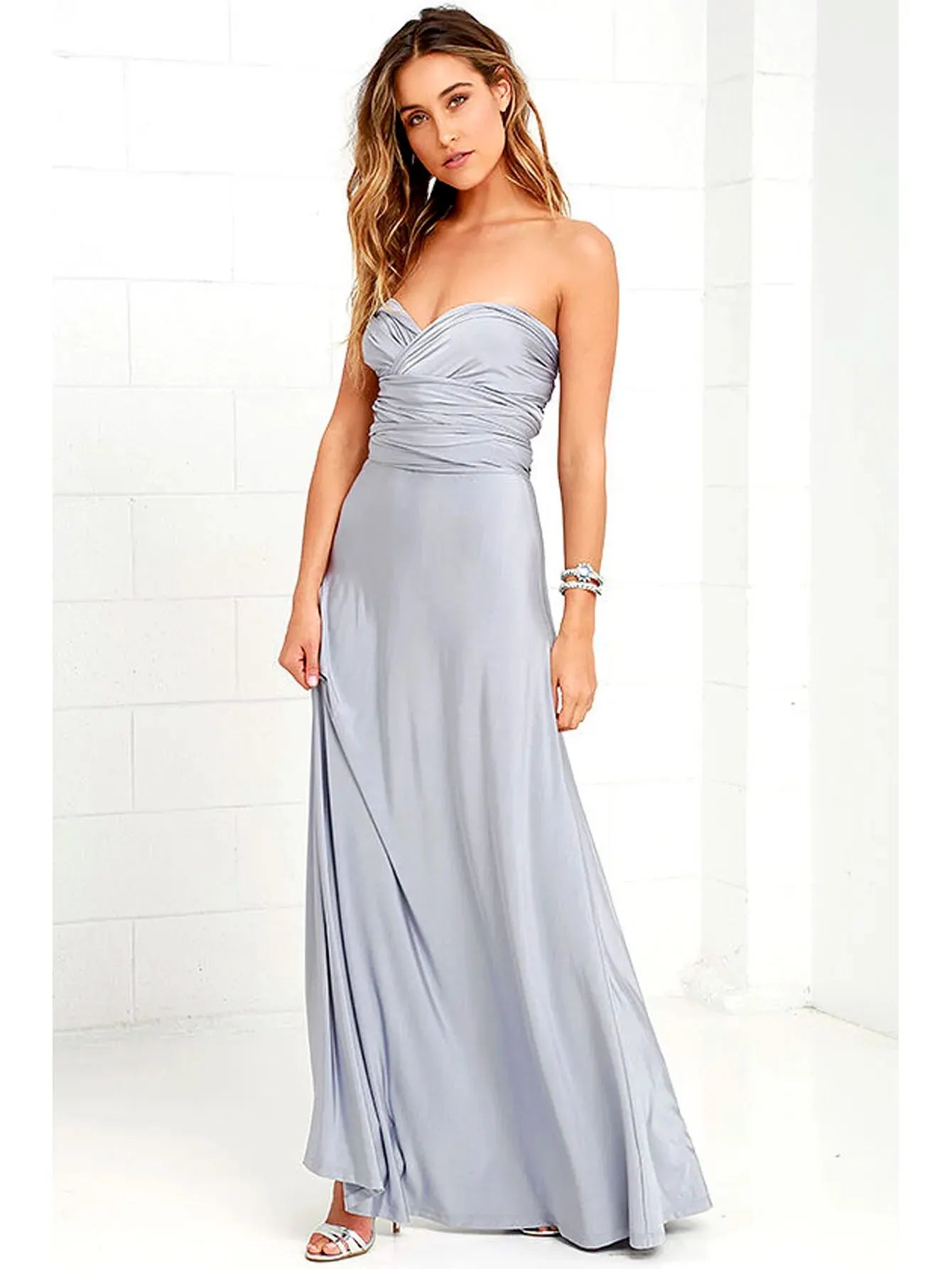 Sexy Frauen Multi way Wrap Cabrio Boho Maxi Club rotes Kleid Verband langes Kleid Party Brautjungfern Unendlichkeit Robe Longue Femme