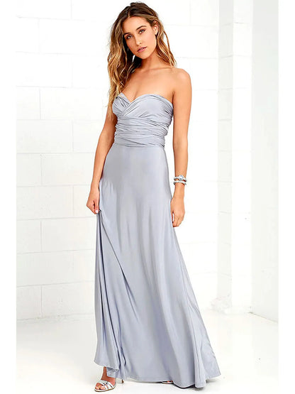 Sexy Frauen Multi way Wrap Cabrio Boho Maxi Club rotes Kleid Verband langes Kleid Party Brautjungfern Unendlichkeit Robe Longue Femme