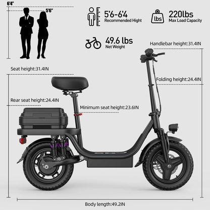 TOOFLY GQ8 Adult Electric Scooter 250W 48V15AH Foldable E-scooter  Inch Vacuum Tires City Commuter Electric Scooter.